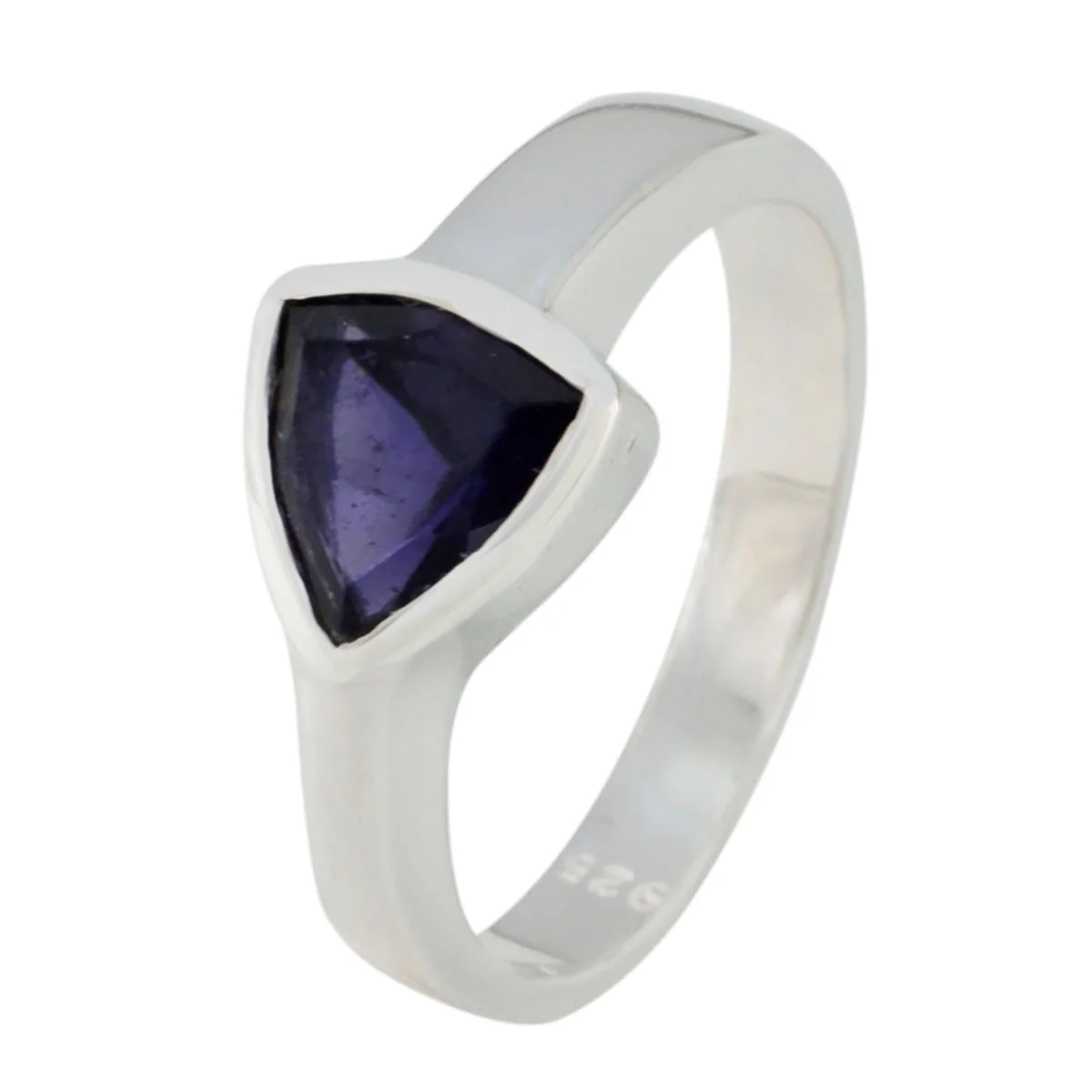 Iolite Solitaire Australian Sterling Silver Blue Gemstone Tiny Ethnic Ring Jewellery - Image 2