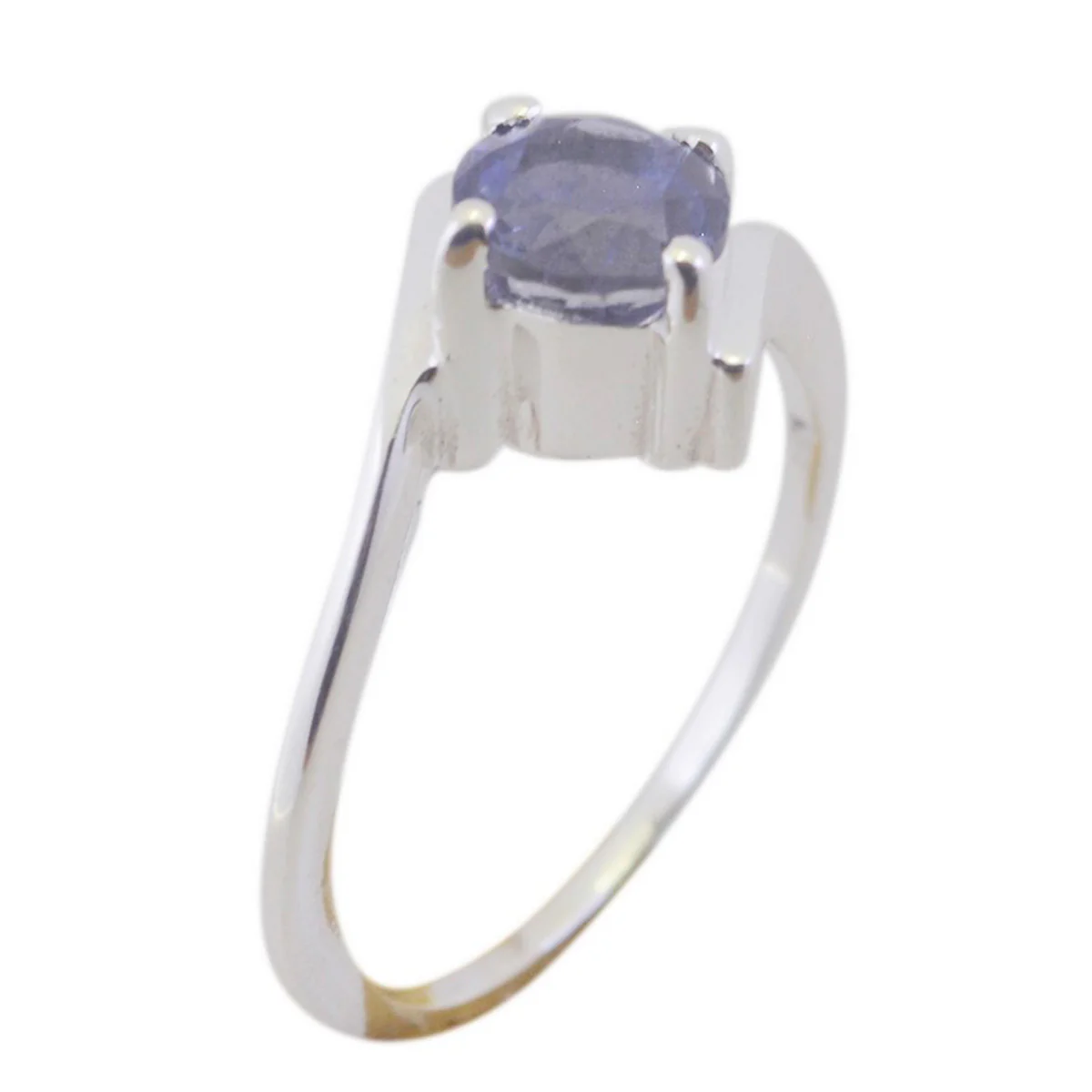 Iolite Solitaire Japanese 925 Sterling Silver Blue Gemstones Dainty Sophisticated Ring Jewellery - Image 3