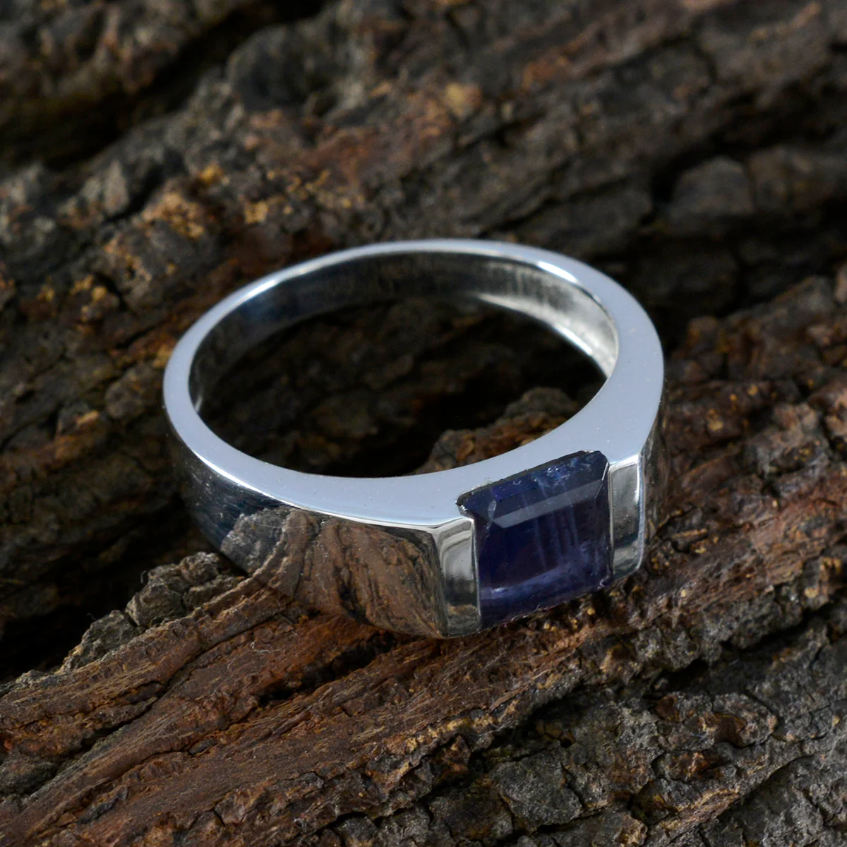 Iolite Solitaire Russian Sterling Silver Blue Gemstones Tiny Sophisticated Ring Jewellery - Image 3