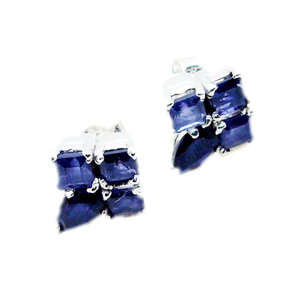 Iolite Turkish Freya multiple Stud Blue Silver Earring - Image 3