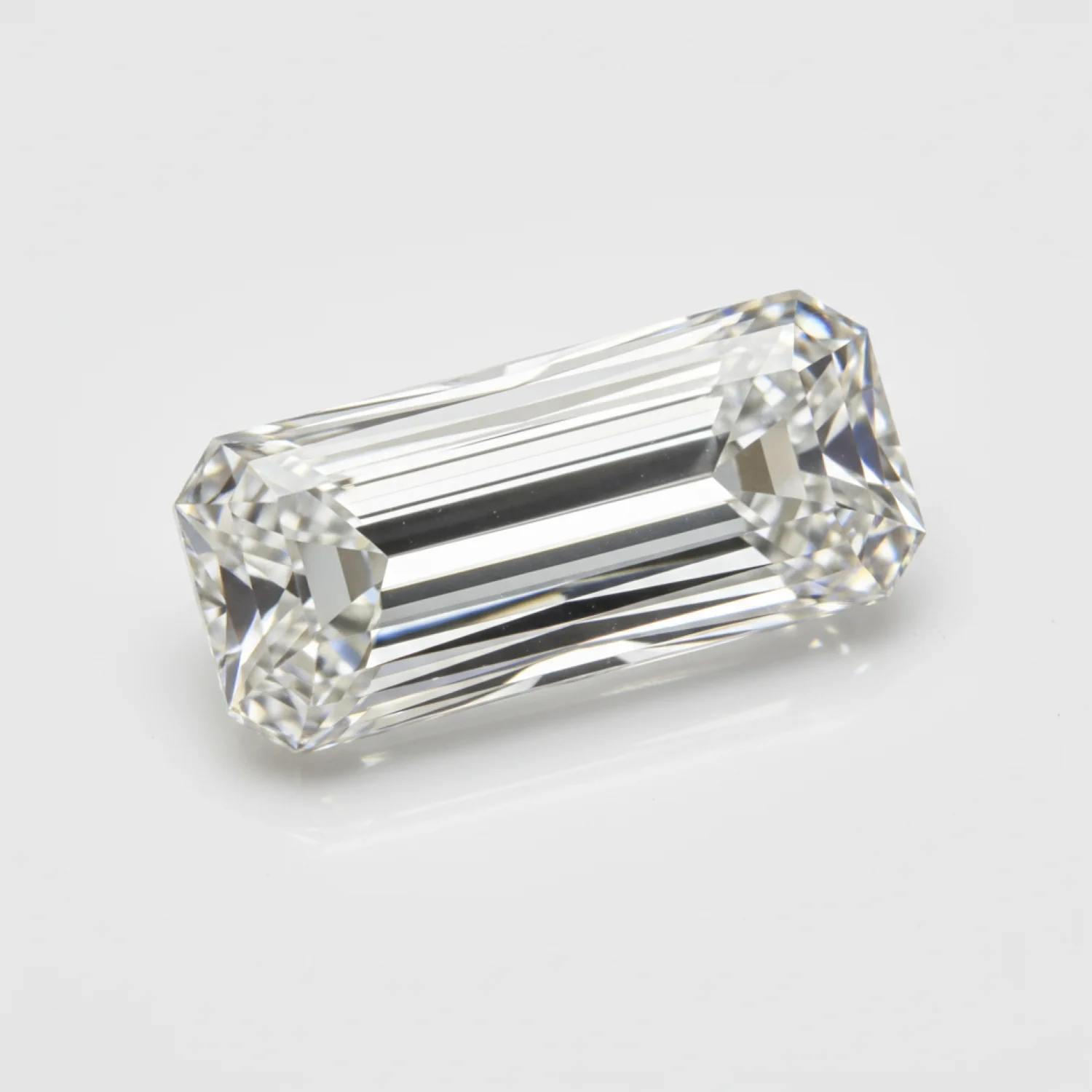 Lab Grown Diamond 10PC Tiny 2.5x5 MM Baguette Faceted White Sparkling Man Made Gems - Image 2