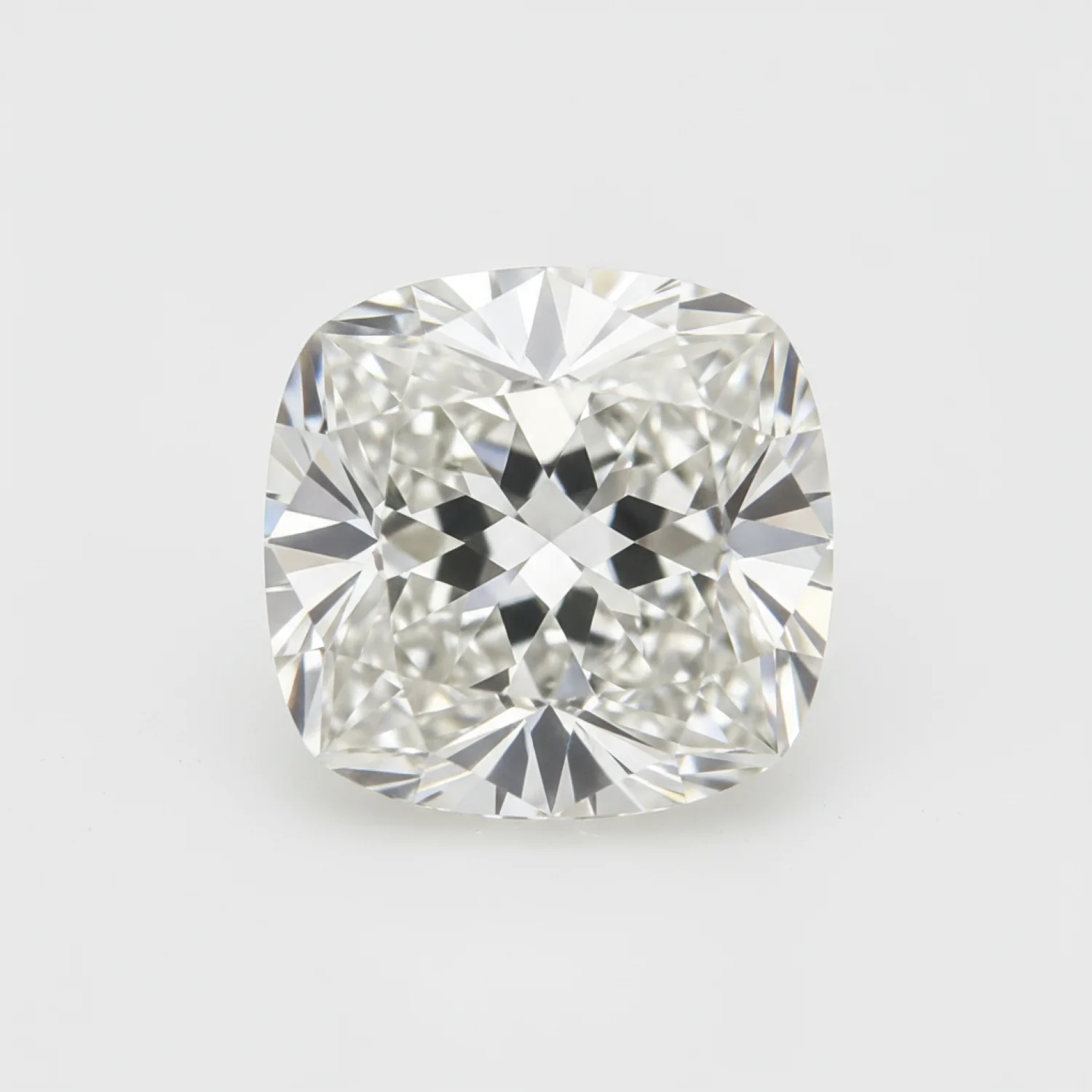 Lab Grown Diamond 1PC Chunky 15x15 MM Cushion Faceted White Superior Man Made Loose Gemstone - Image 2
