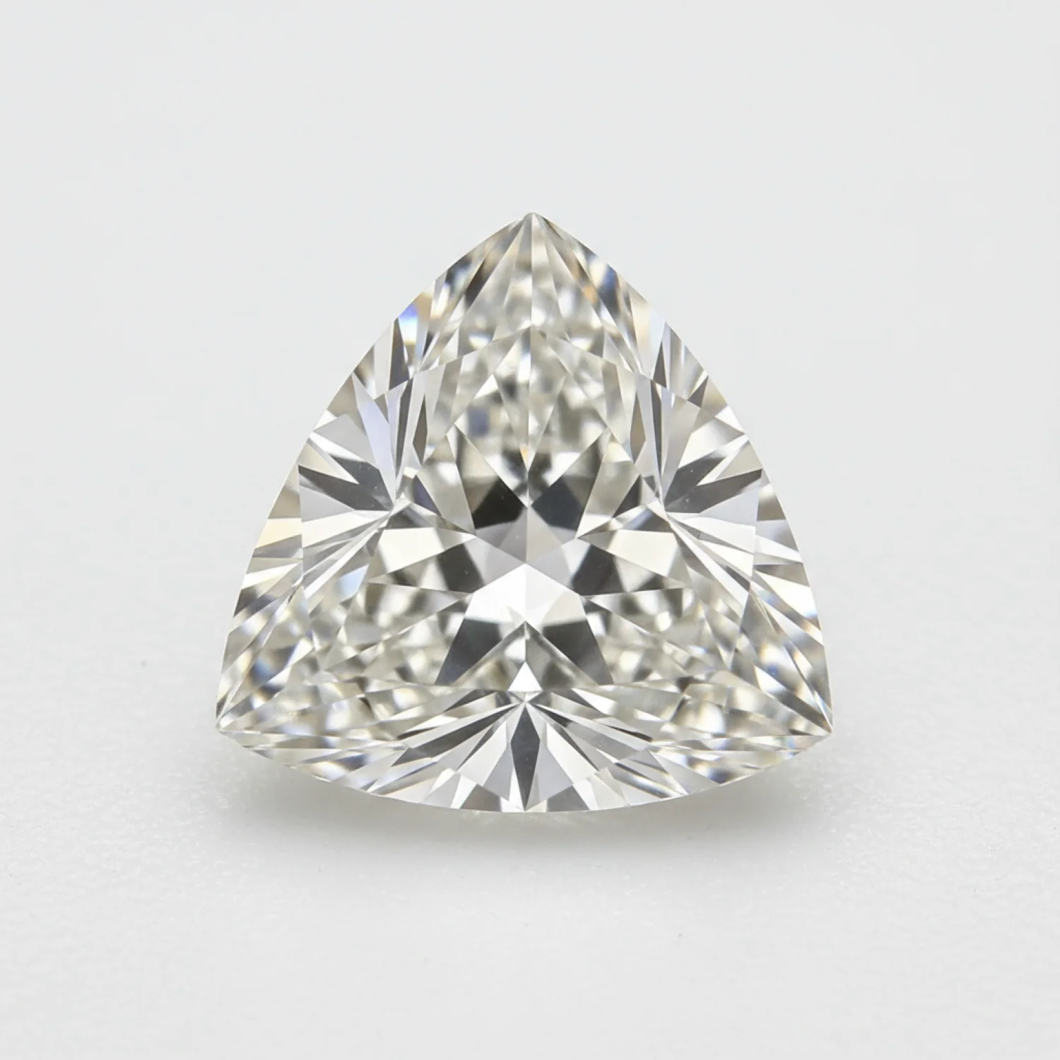 Lab Grown Diamond 1PC Chunky 15x15 MM Triangle Faceted White Superior Man Made Loose Gemstone - Image 2