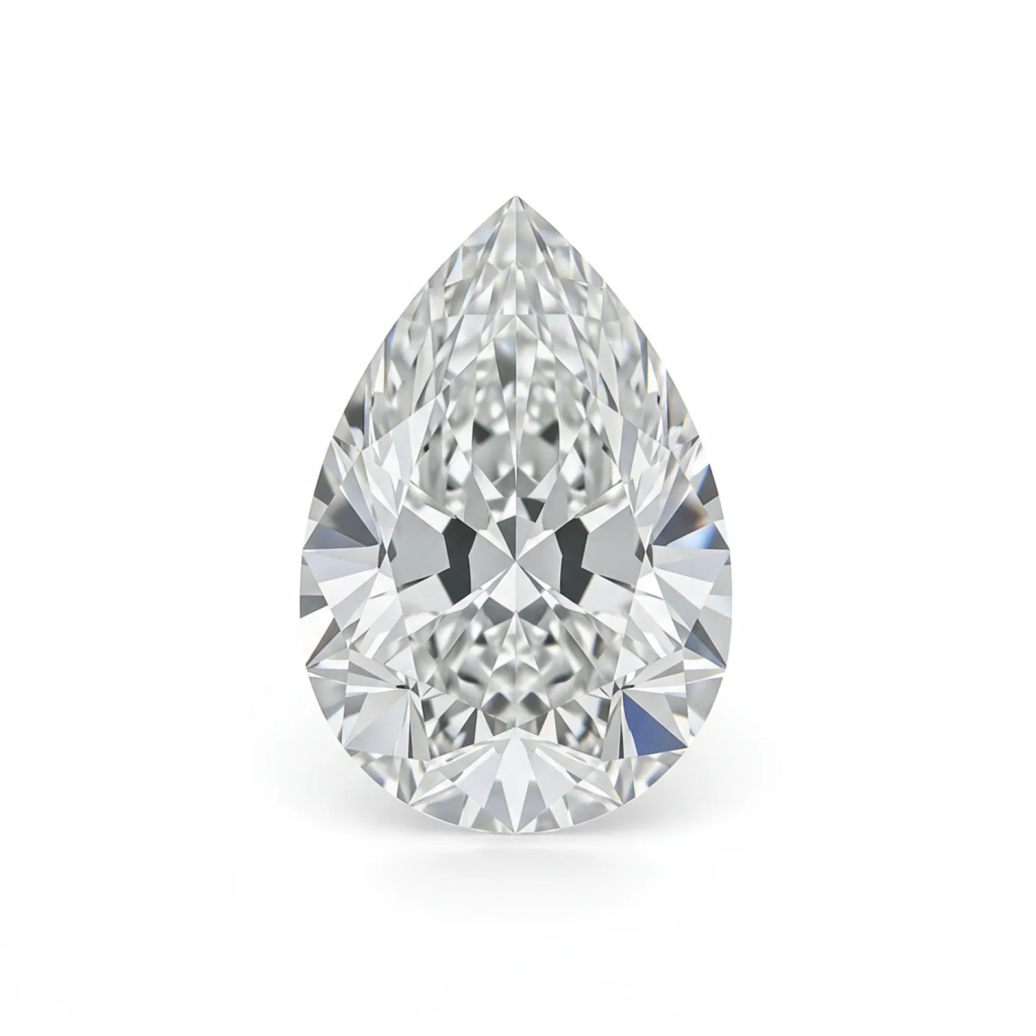 Lab Grown Diamond 1PC Large 10x12 MM Pear Faceted White Polished Man Made Loose Gems