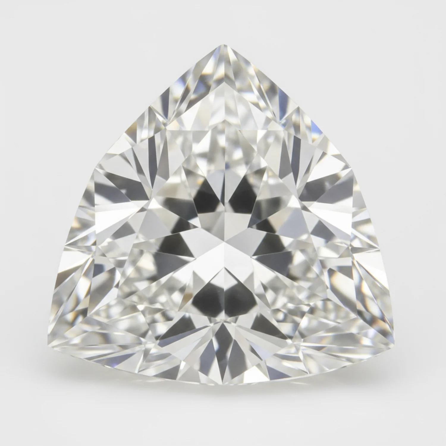 Lab Grown Diamond 1PC Medium 9x9 MM Triangle Faceted White Lustrous Man Made Gems - Image 2