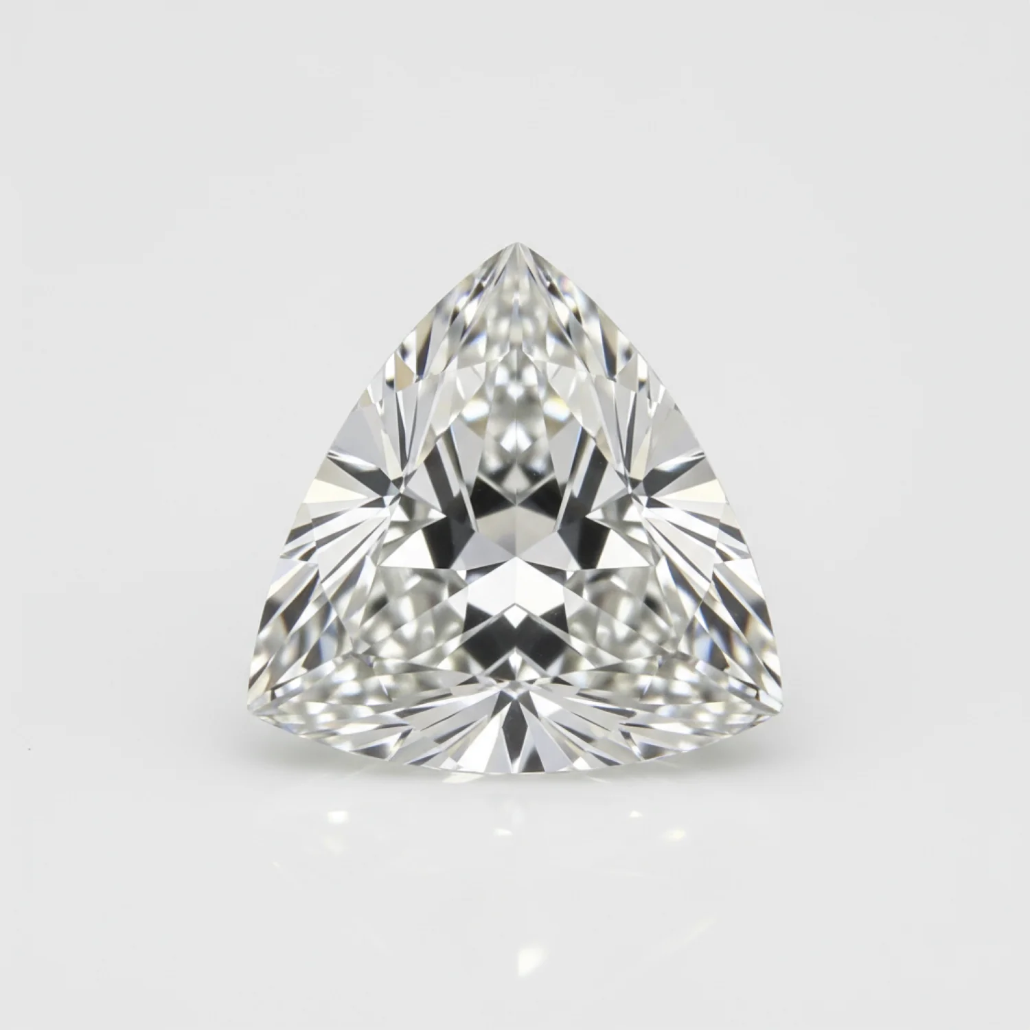 Lab Grown Diamond 1PC Small 7x7 MM Triangle Faceted White Splendid Man Made Loose Gemstone