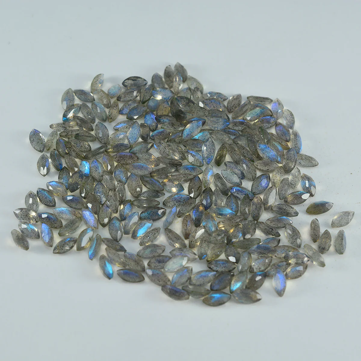 Labradorite 10PC Tiny 2x4 MM Marquise Faceted Gray Genuine Semi Precious Loose Gems