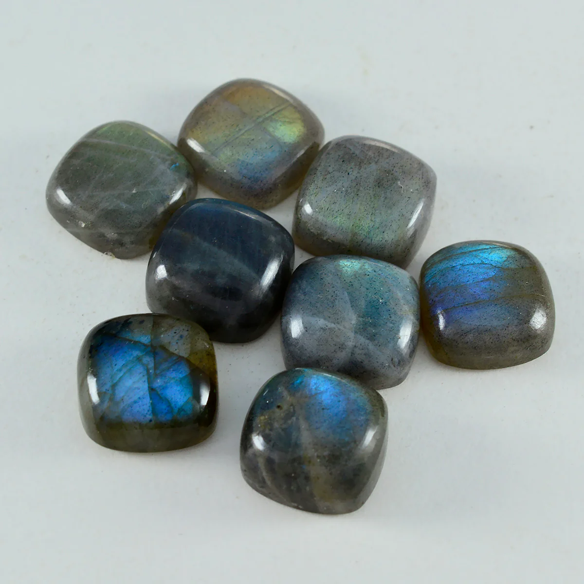 Labradorite 10PC Tiny 3x3 MM Cushion Cabochon Gray Sparkling semi Precious Loose Gemstone