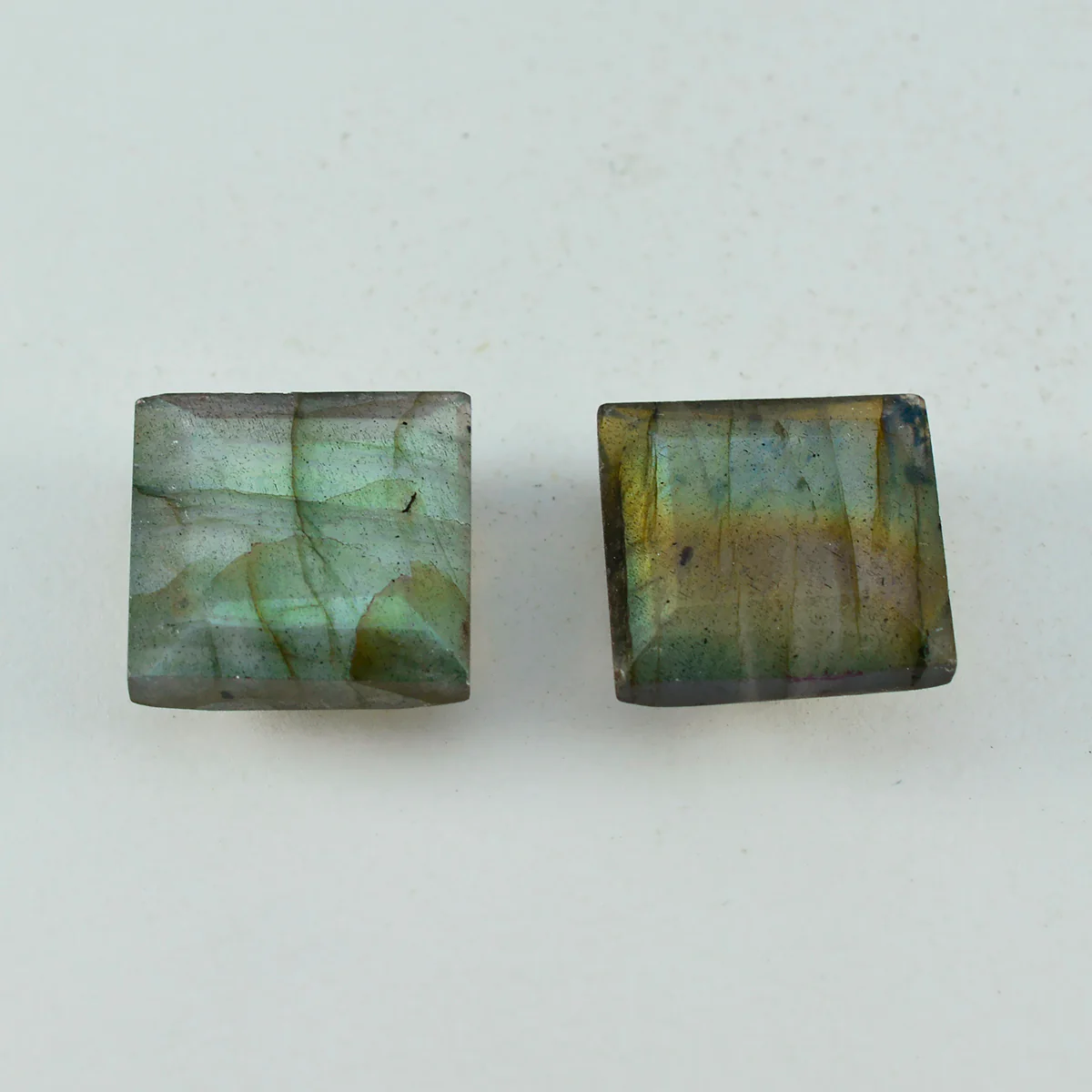 Labradorite 10PC Tiny 3x3 MM Square Faceted Gray Fiery Semi Precious Loose Gemstone - Image 3