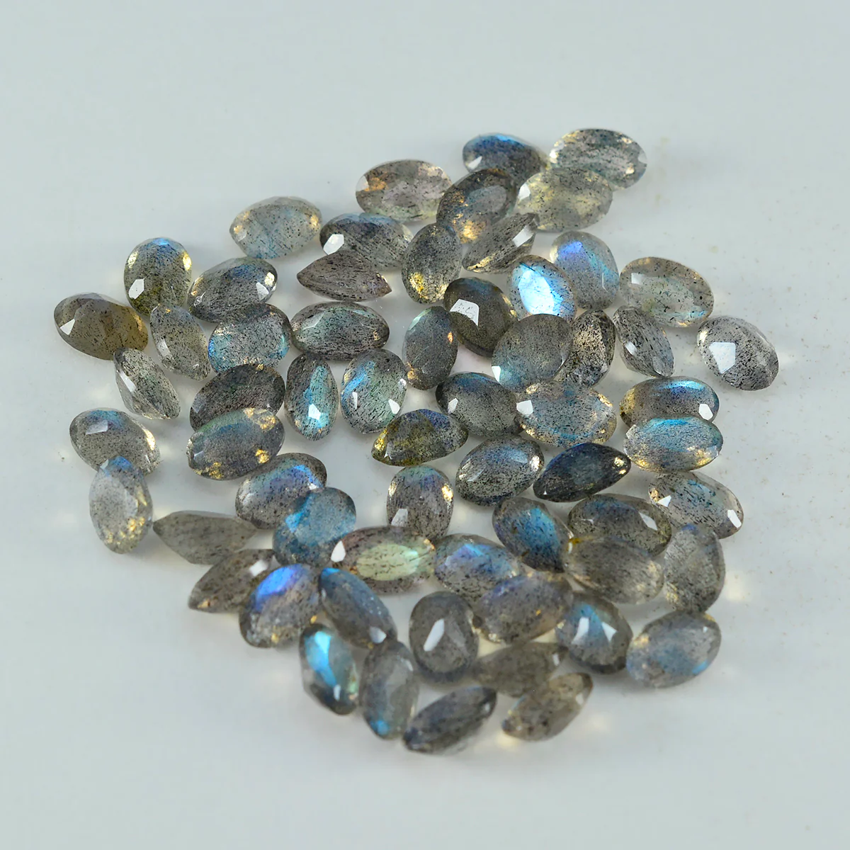 Labradorite 10PC Tiny 3x5 MM Oval Faceted Gray Luster Semi Precious Loose Gems - Image 4