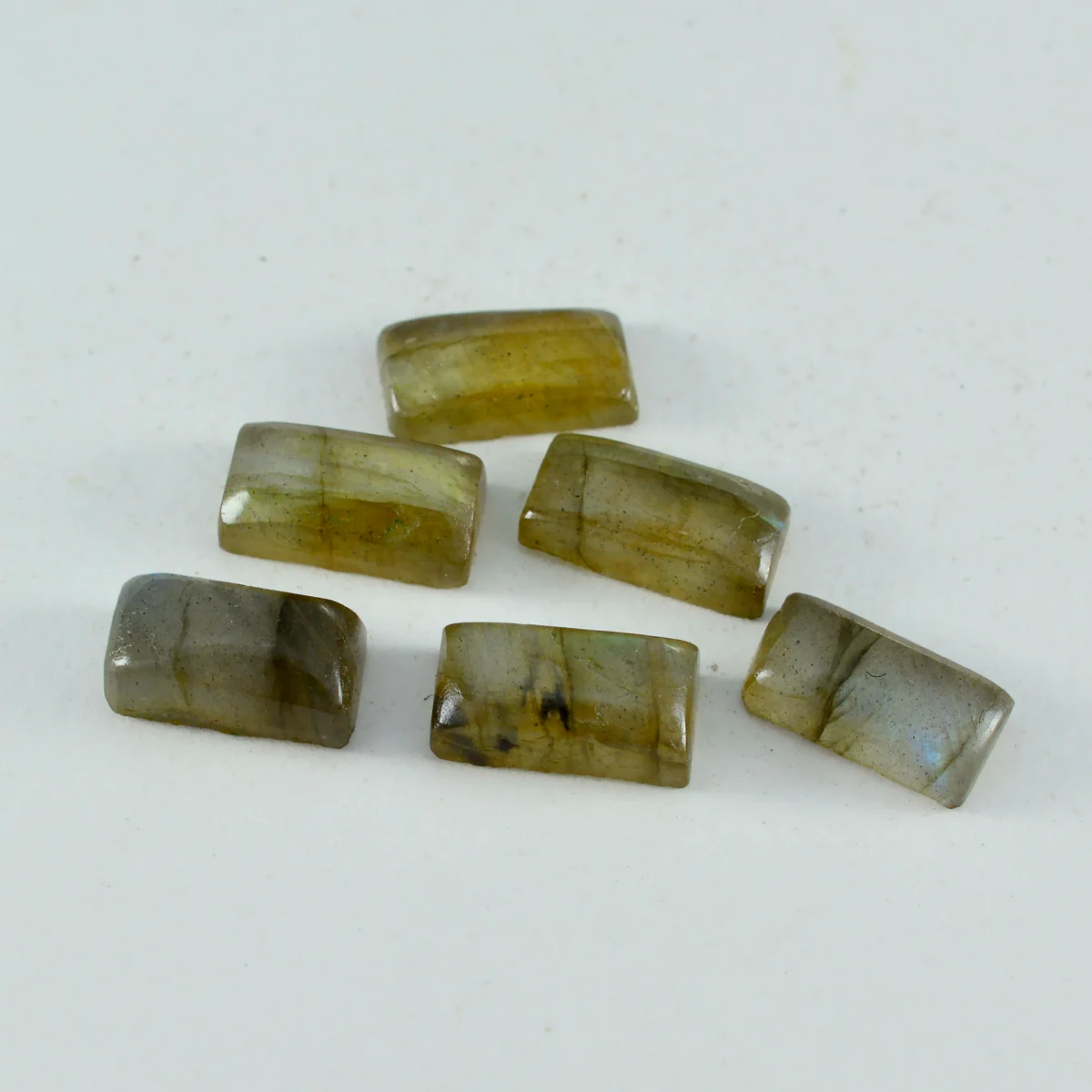 Labradorite 10PC Tiny 3x6 MM Baguette Cabochon Gray Polished semi Precious Loose Gems - Image 3