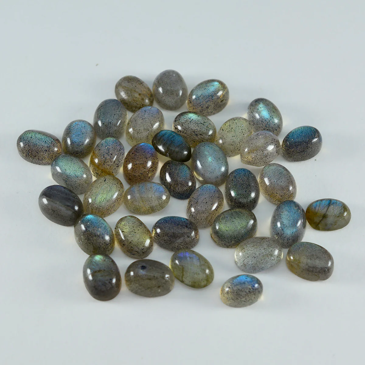 Labradorite 10PC Tiny 4x6 MM Oval Cabochon Gray Pure semi Precious Precious Gemstone