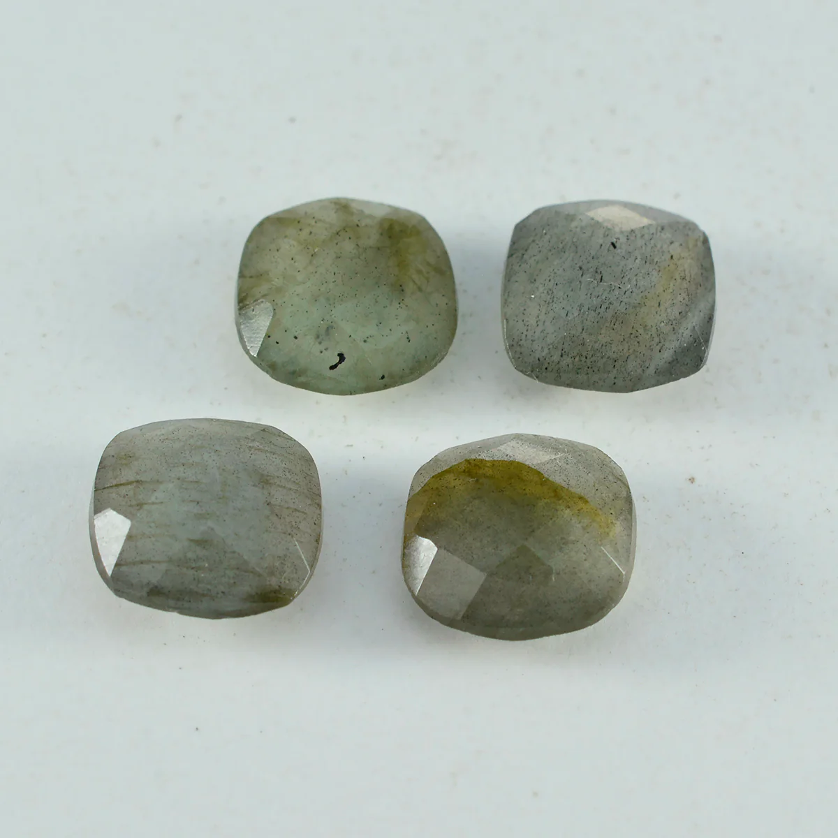 Labradorite 1PC Large 10x10 MM Cushion Faceted Gray Shine Semi Precious Loose Gems - Image 2