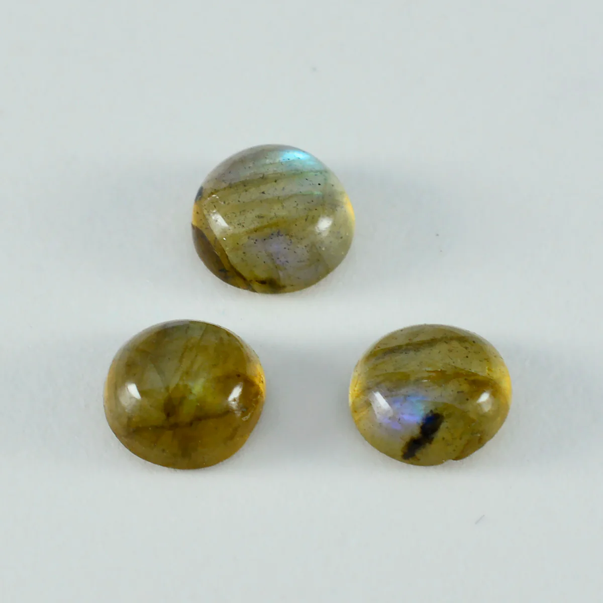 Labradorite 1PC Large 11x11 MM Round Cabochon Gray Splendid semi Precious Semi Precious Gemstone - Image 3