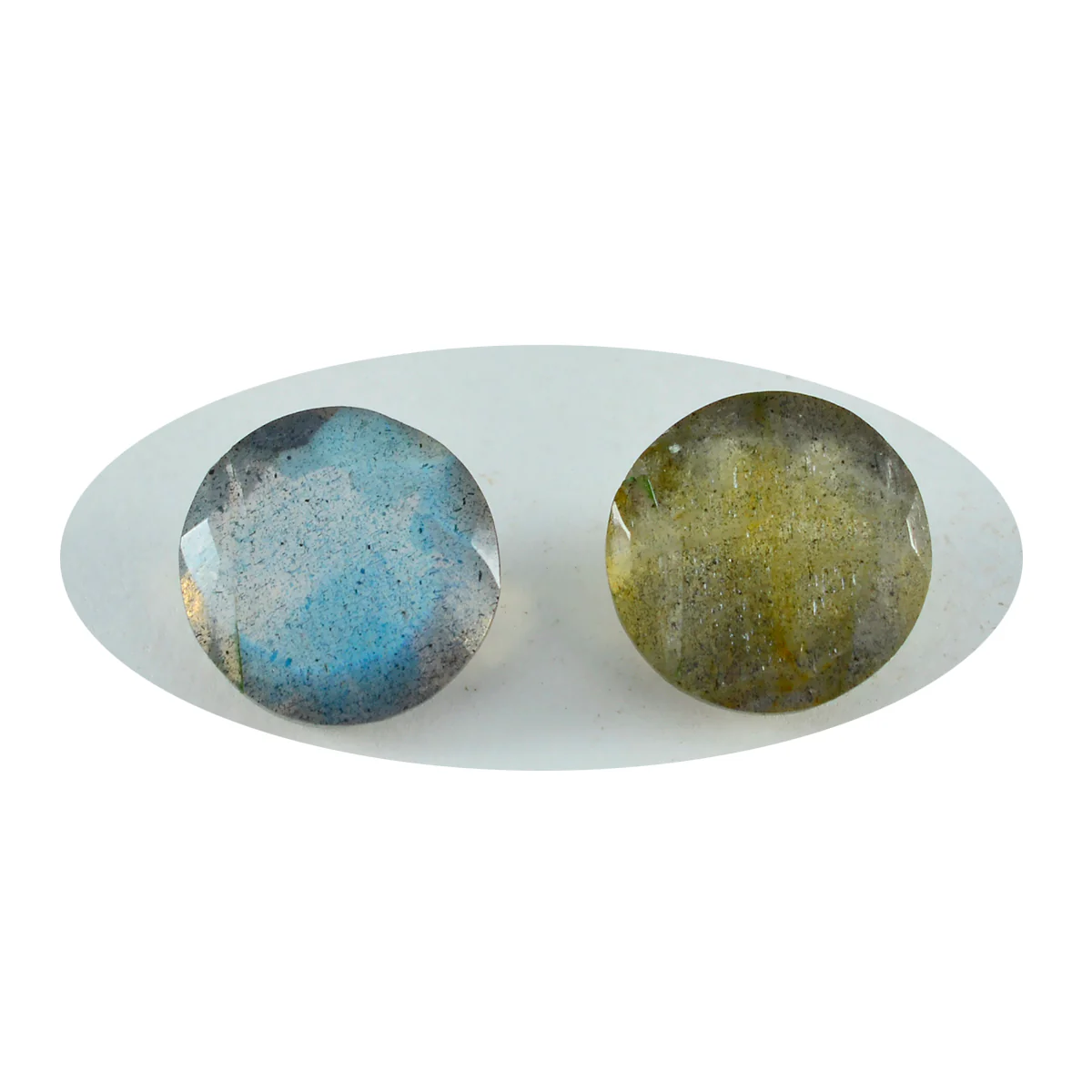 Labradorite 1PC Large 11x11 MM Round Faceted Gray Fine Semi Precious Loose Gemstone - Image 3