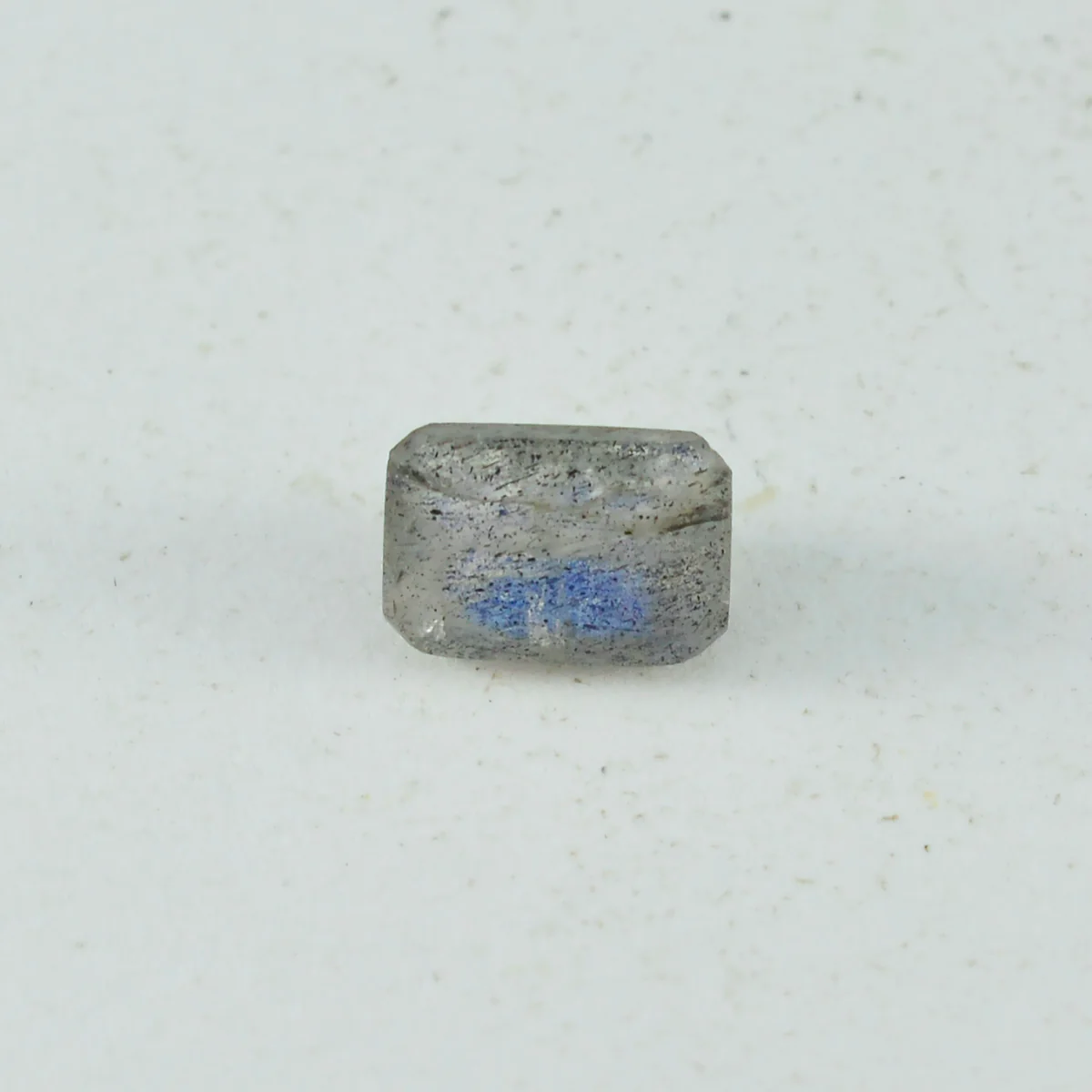 Labradorite 1PC Large 8x12 MM Emerald Faceted Gray Lustrous Semi Precious Loose Gemstone - Image 4