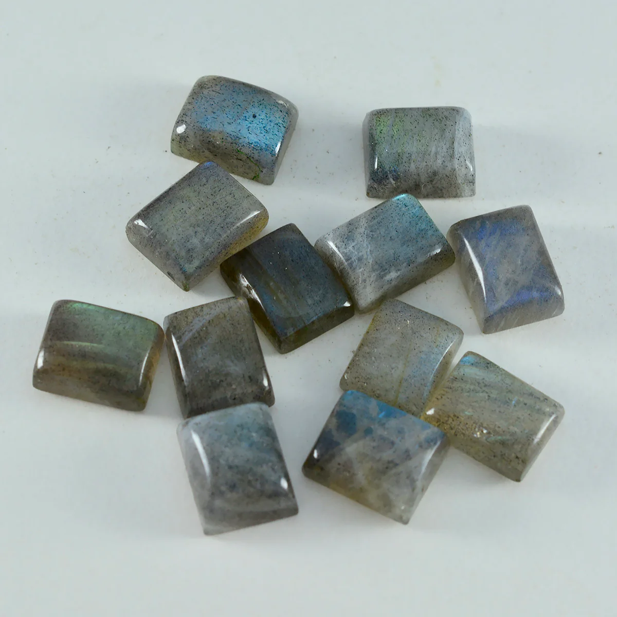 Labradorite 1PC Medium 7x10 MM Emerald Cabochon Gray Pure semi Precious Loose Gems - Image 3