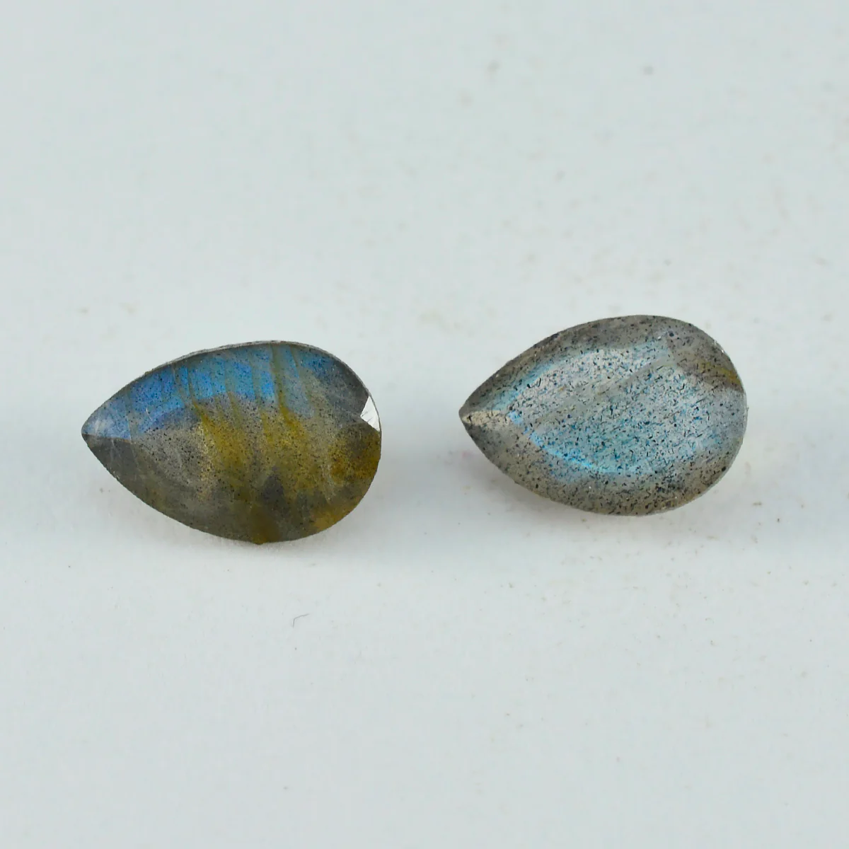 Labradorite 1PC Medium 8x10 MM Pear Faceted Gray Fine Semi Precious Loose Gemstone - Image 3