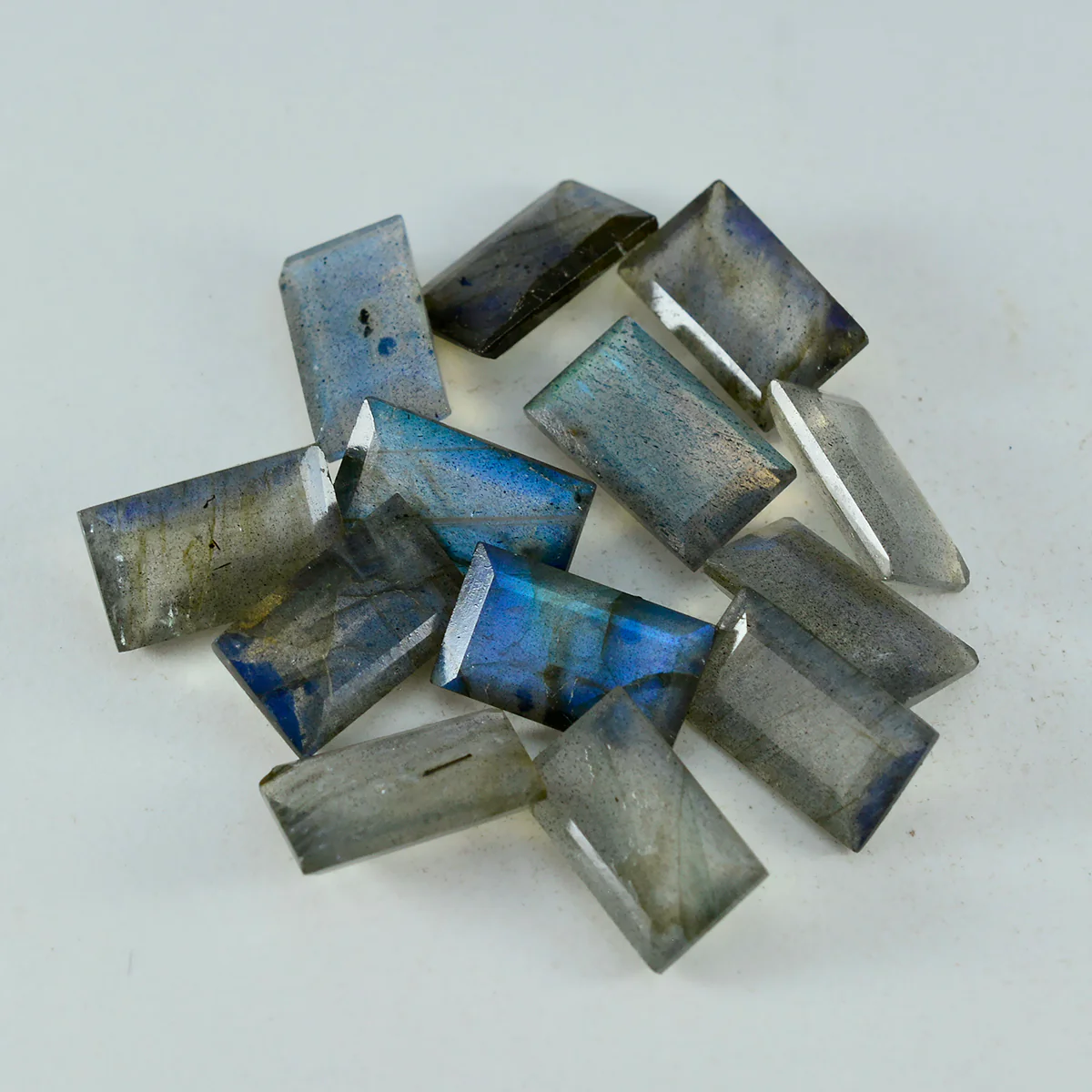 Labradorite 1PC Small 5x10 MM Baguette Faceted Gray Shine Semi Precious Loose Gemstones - Image 3