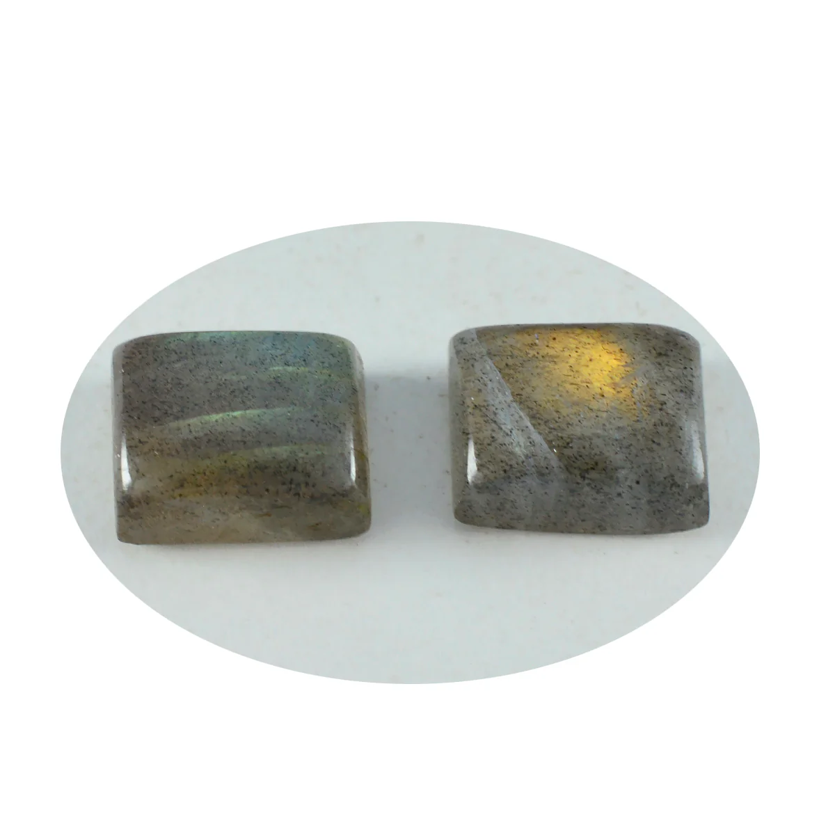 Labradorite 1PC Small 6x9 MM Emerald Cabochon Gray Genuine semi Precious Precious Gemstone