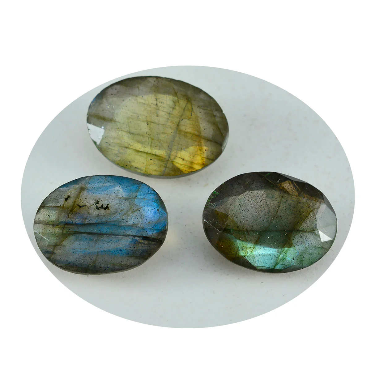 Labradorite 1PC Tiny 5x7 MM Oval Faceted Gray Shine Semi Precious Loose Gemstones - Image 2