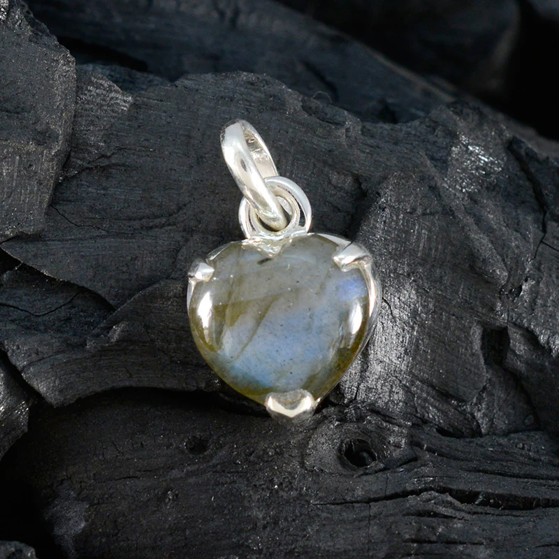 Labradorite Delicate German 92.5 Silver Solitaire Florencia Feminine Gray Pendant Jewellery - Image 4