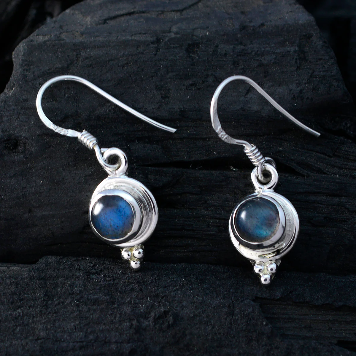 Labradorite Egyptian Katarina multiple Dangle Gray 925 Sterling Silver Earring - Image 2