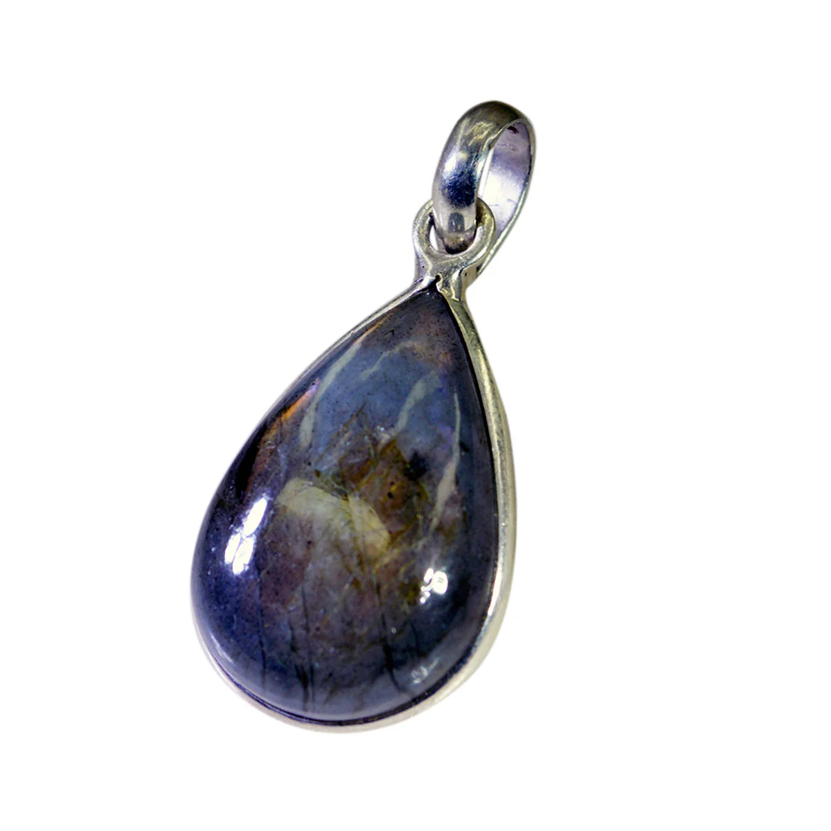 Labradorite Essential American 925 Silver Solitaire Amanda wedding Gray Pendant Jewelry - Image 3