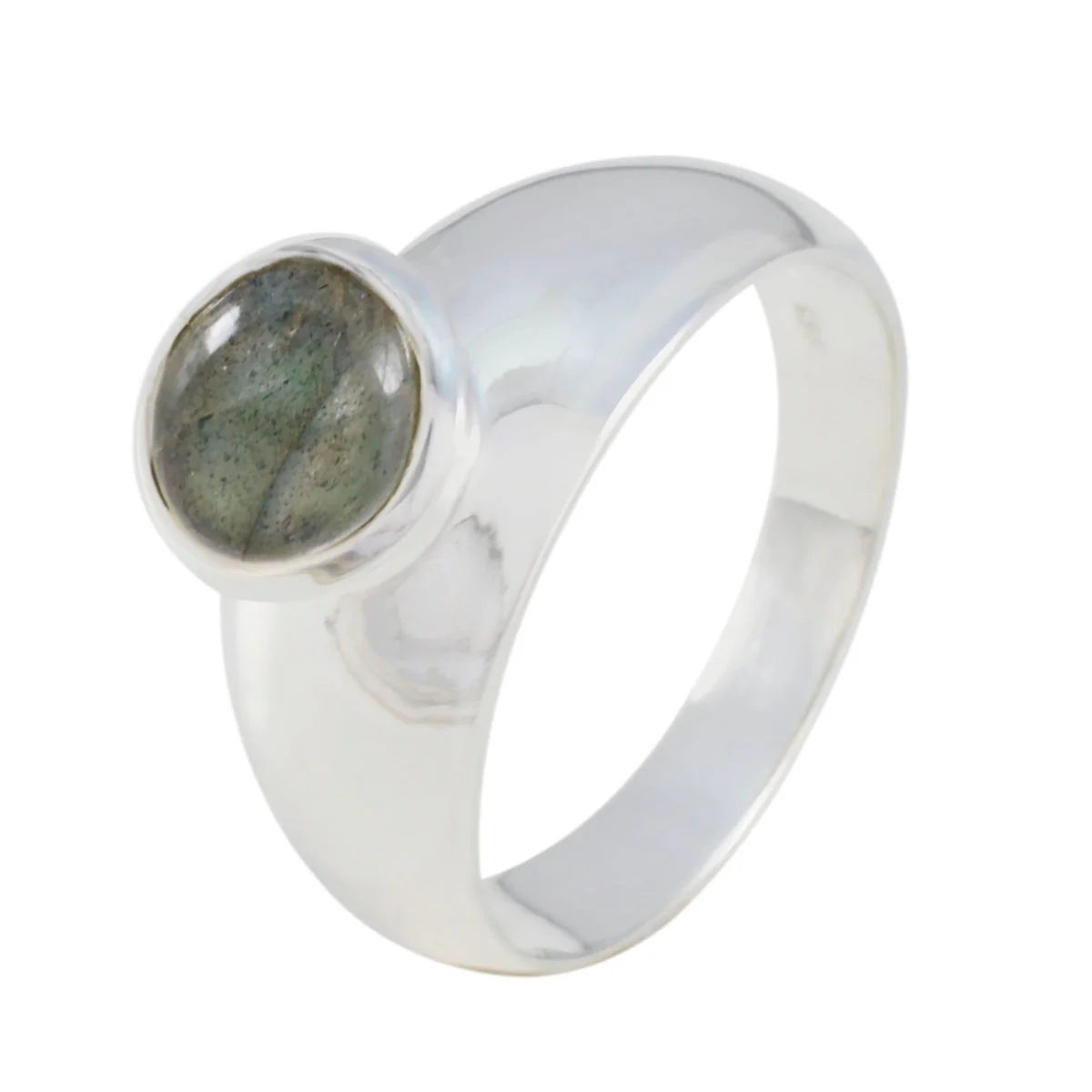 Labradorite Solitaire Egyptian Sterling Silver Gray Gemstones Tiny Abstract Ring Jewellery - Image 2