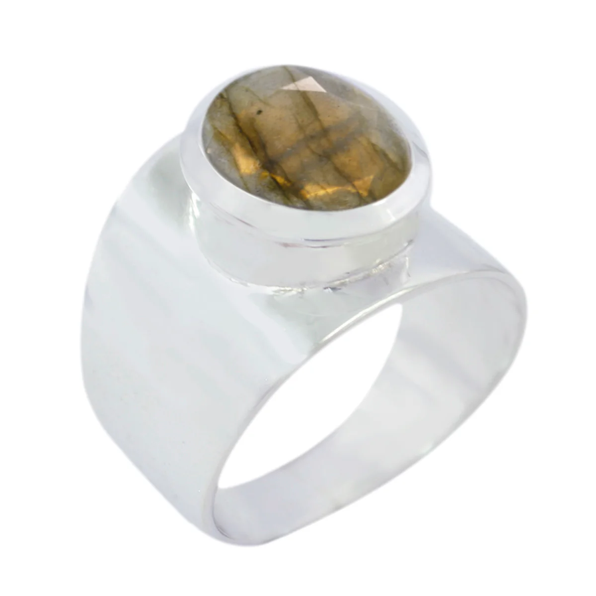 Labradorite Solitaire Moroccan 925 Sterling Silver Gray Gemstone Versatile Armor Ring Jewelry - Image 3