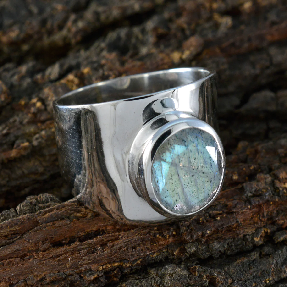 Labradorite Solitaire Moroccan 925 Sterling Silver Gray Gemstone Versatile Armor Ring Jewelry - Image 4
