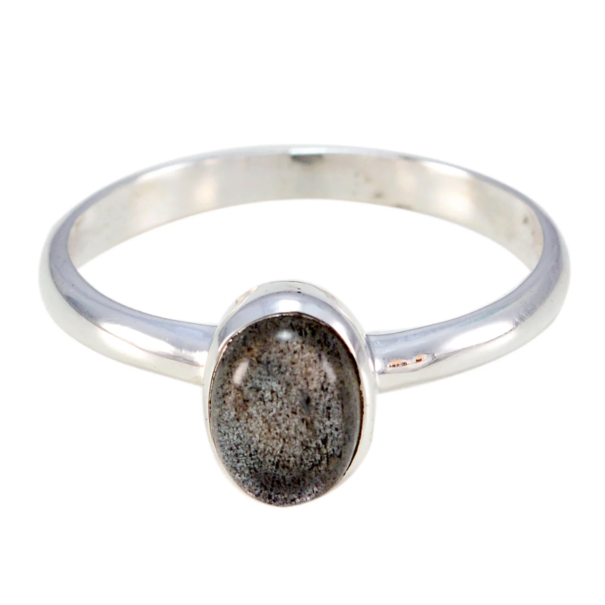 Labradorite Solitaire Turkish 925 Silver Gray Gemstone Delicate Romantic Ring Jewellery - Image 3