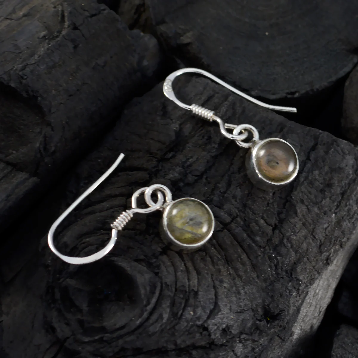 Labradorite Turkish Ha-eun multiple Dangle Gray Silver Earring - Image 4