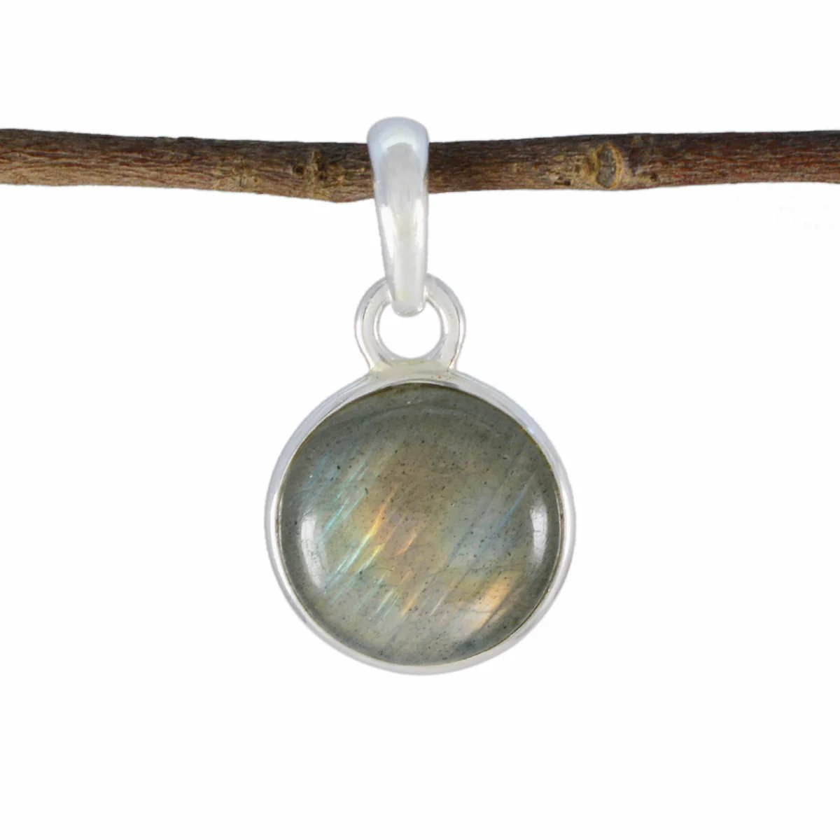 Labradorite Whisper-thin Mexican 92.5 Silver Solitaire Addison Armor Gray Pendant Jewellery