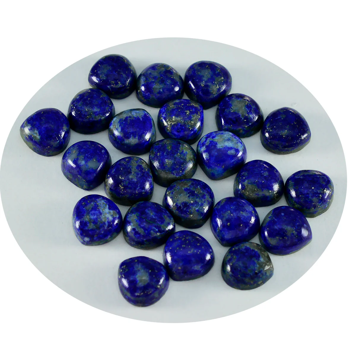 Lapis Lazuli 10PC Tiny 5x5 MM Heart Cabochon Blue Fine semi Precious Loose Gemstone - Image 2
