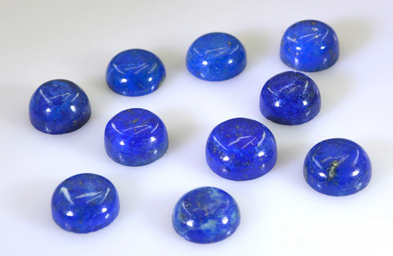 Lapis Lazuli 1PC Large 11x11 MM Round Cabochon Blue Pure semi Precious Loose Gems - Image 3