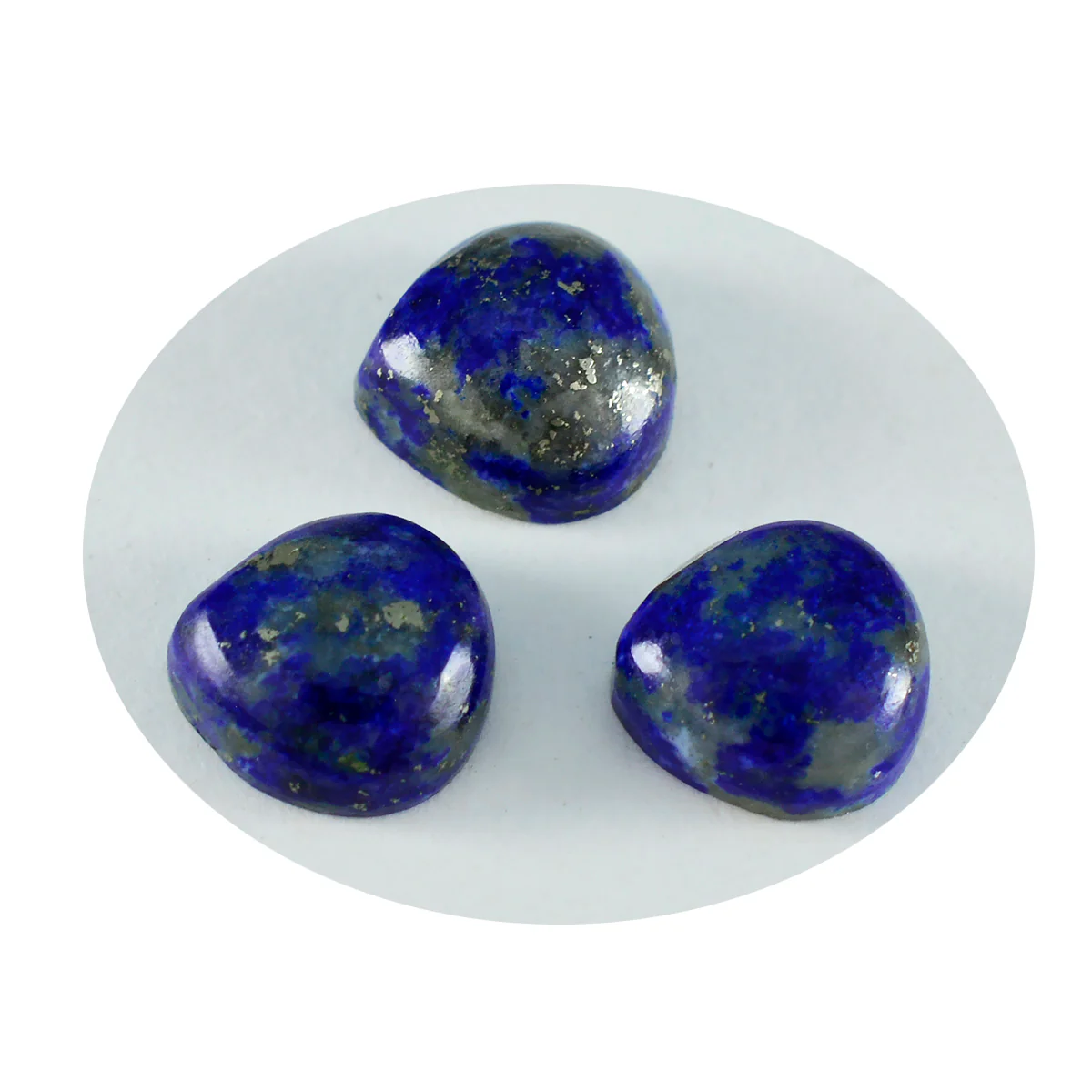 Lapis Lazuli 1PC Medium 9x9 MM Heart Cabochon Blue Superior semi Precious Gems - Image 2