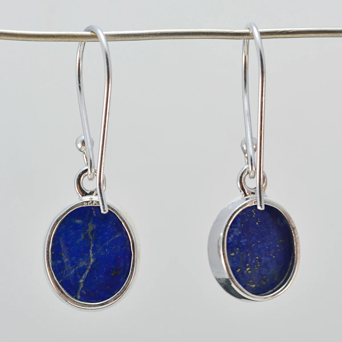 Lapis Lazuli Egyptian Florencia multiple Dangle Blue 92.5 Silver Earring - Image 2