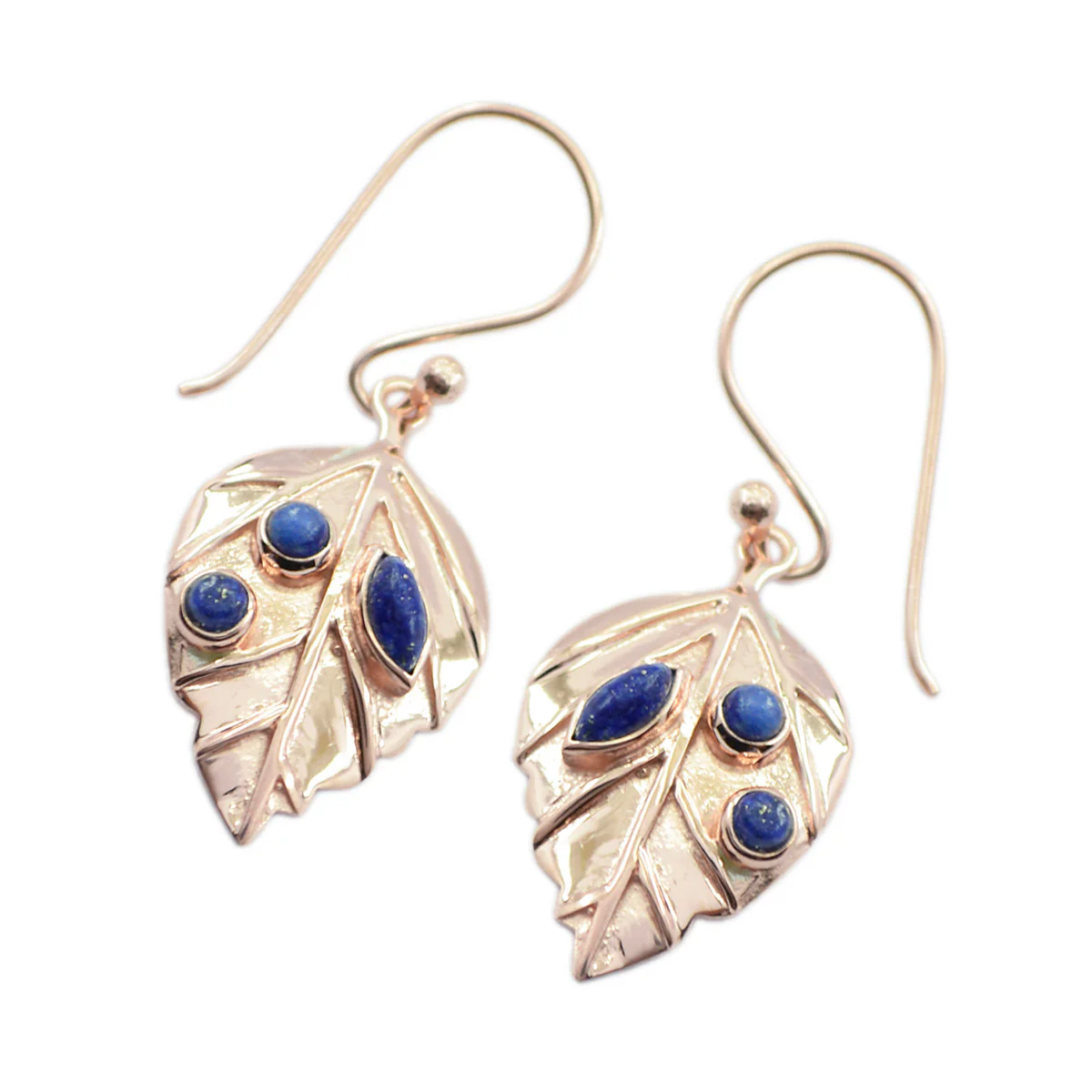 Lapis Lazuli Italian Isla multiple Dangle Blue 92.5 Silver Earring - Image 2