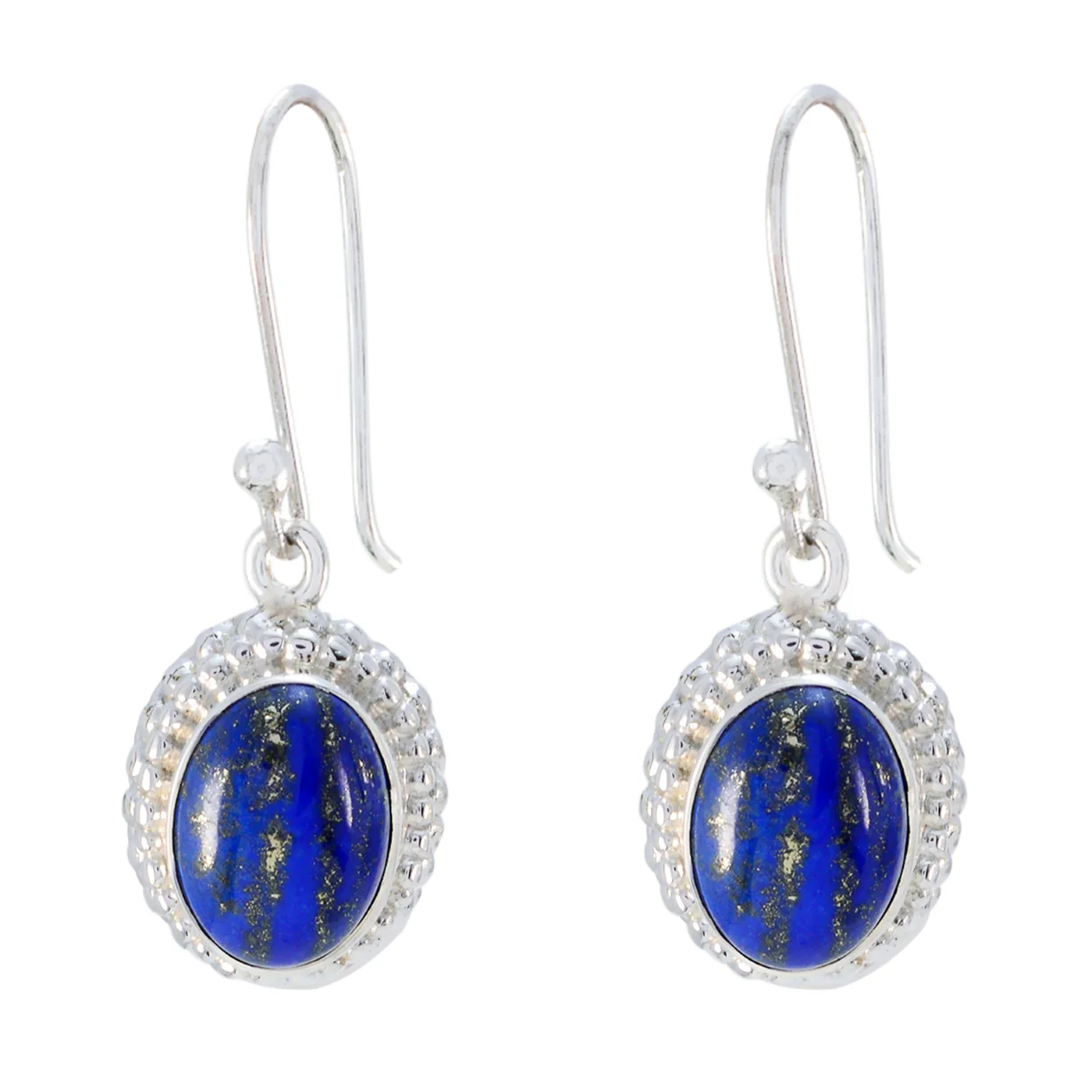 Lapis Lazuli Japanese Laura multiple Dangle Blue 925 Silver Earring