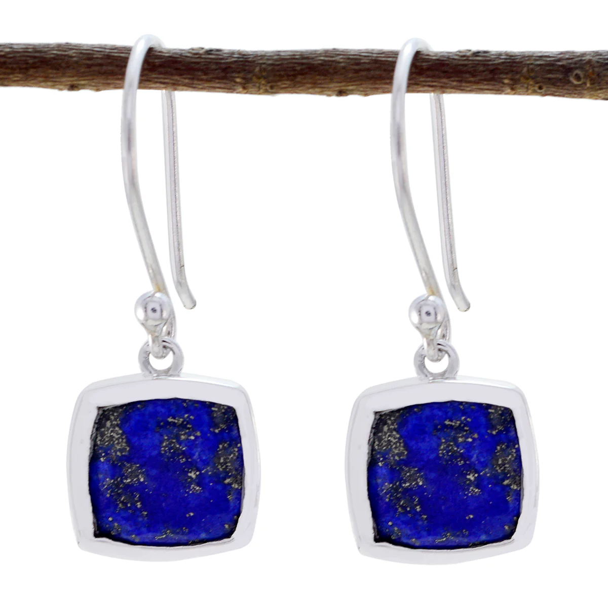 Lapis Lazuli Latin American Sara Solitaire Dangle Blue Silver Earring