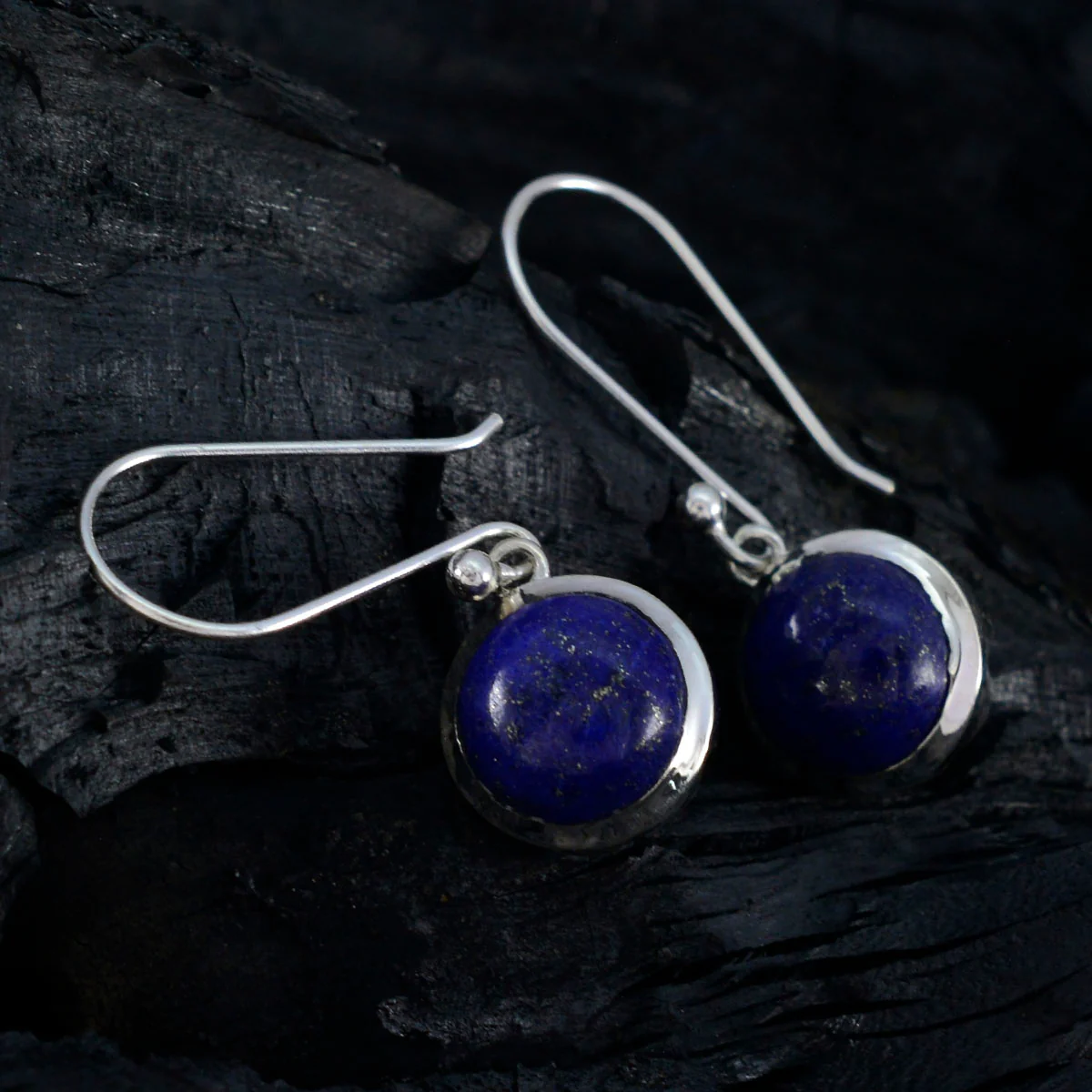 Lapis Lazuli Mexican Camilla multiple Dangle Blue Sterling Silver Earring - Image 2