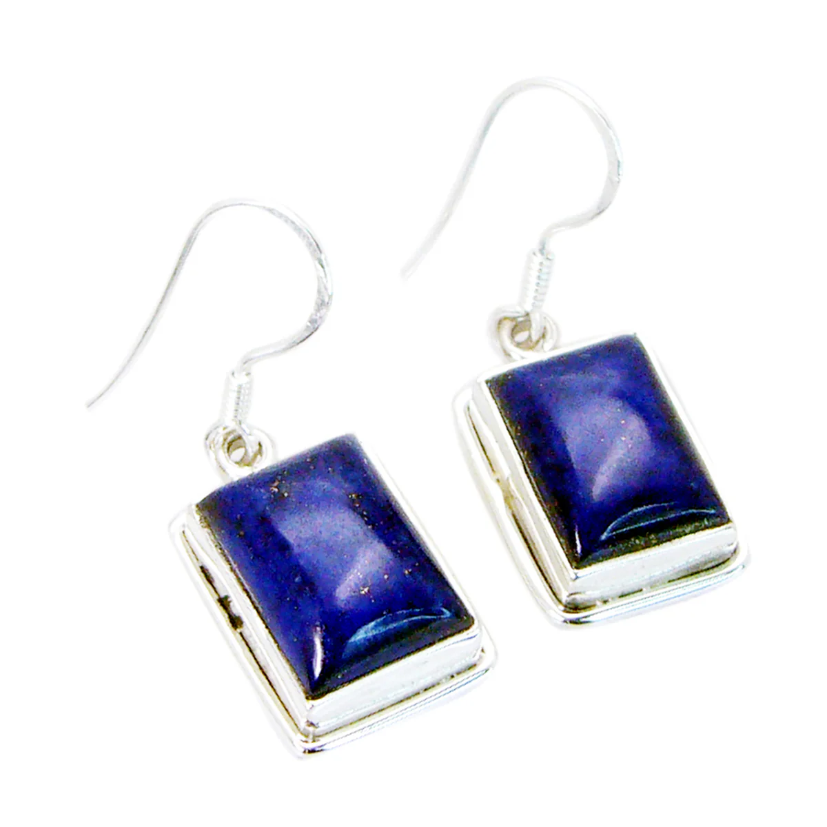Lapis Lazuli Middle Eastern Julia Solitaire Dangle Blue 925 Sterling Silver Earring - Image 3