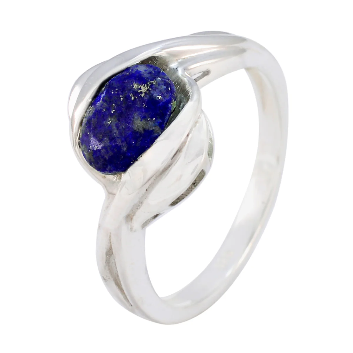 Lapis Lazuli Solitaire African Sterling Silver Blue Gemstones Tiny Contemporary Ring Jewelry - Image 2