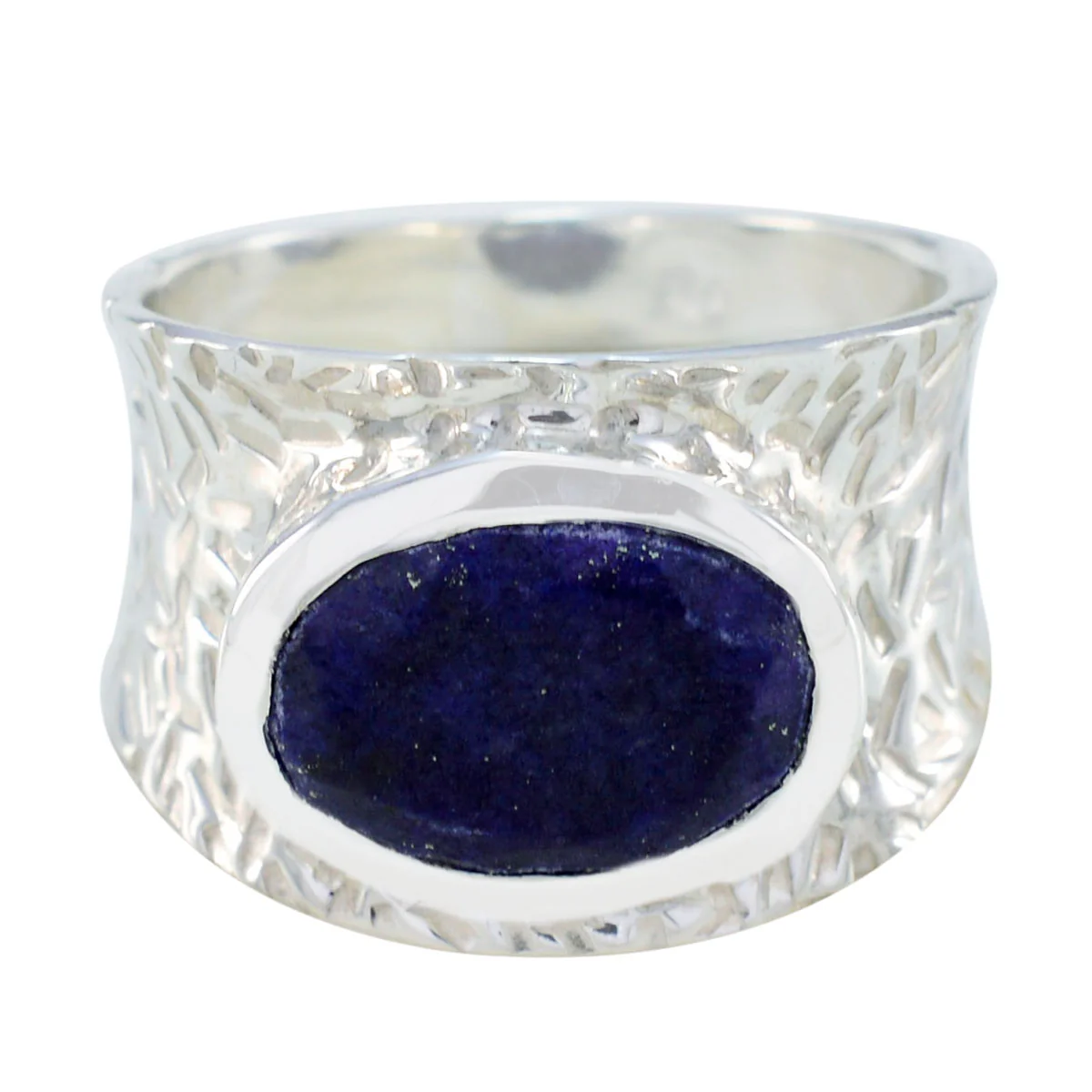 Lapis Lazuli Solitaire Egyptian 925 Silver Blue Gems Essential engravings Ring Jewelry