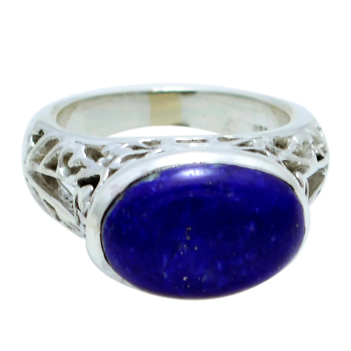 Lapis Lazuli Solitaire German 925 Silver Blue Gemstone Eye-catching Engagement Ring Jewellery - Image 2