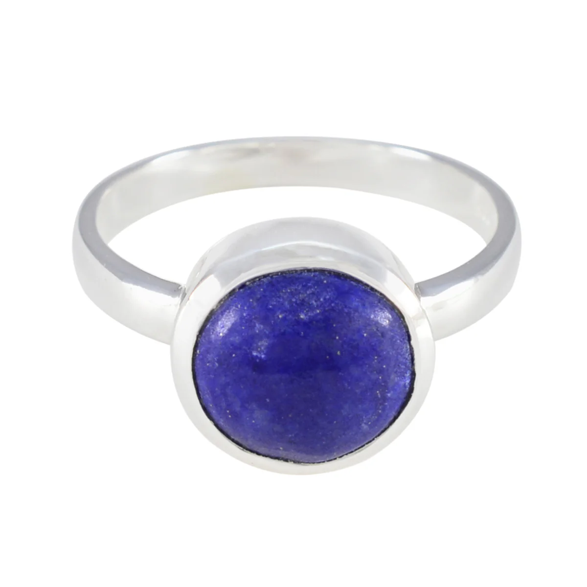 Lapis Lazuli Solitaire German Sterling Silver Blue Gemstone Slim Romantic Ring Jewelry