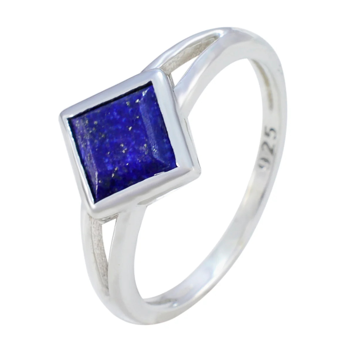 Lapis Lazuli Solitaire Japanese 925 Silver Blue Gemstone Dainty Abstract Ring Jewellery - Image 2