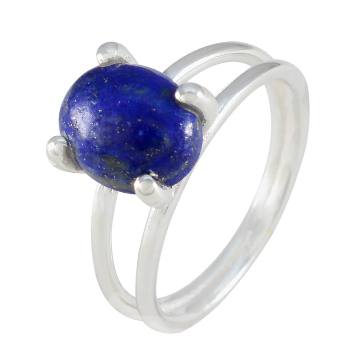 Lapis Lazuli Solitaire Japanese 925 Sterling Silver Blue Gems Whisper-thin Modern Ring Jewelry - Image 2