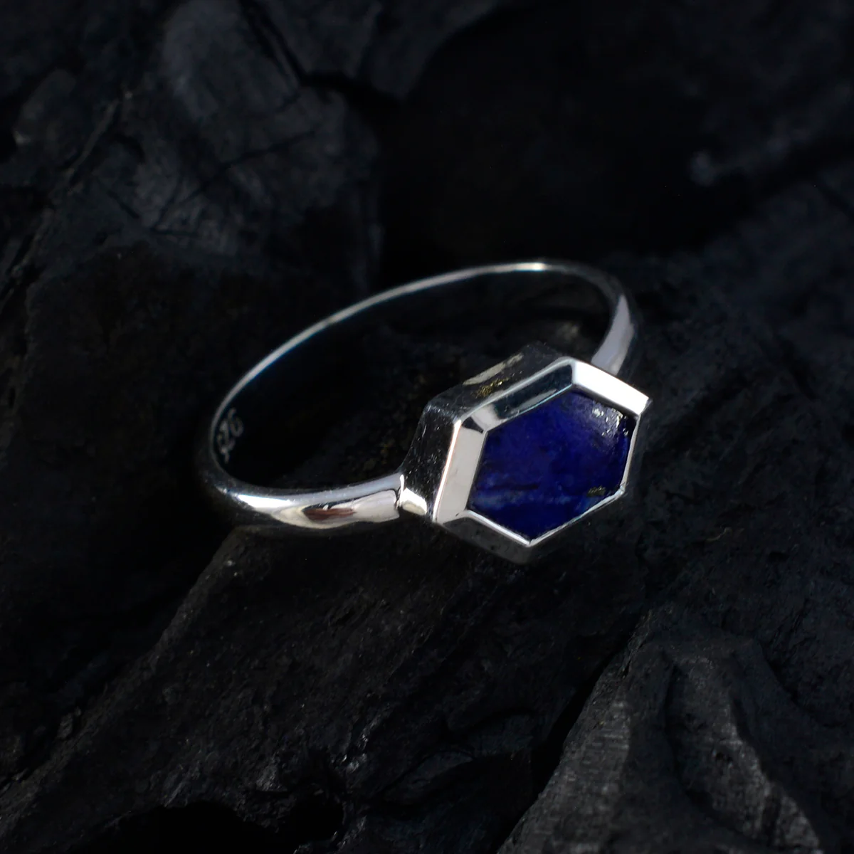 Lapis Lazuli Solitaire Japanese 925 Sterling Silver Blue Gemstone Dainty Fairytale Ring Jewelry - Image 4